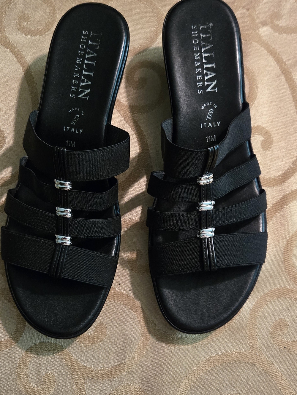 Italian Shoemakers Black Slide Sandals